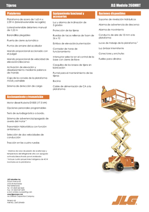 Dizalice na škare na kotačima JLG 260MRTA