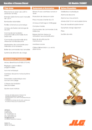 Dizalice na škare na kotačima JLG 260MRTA