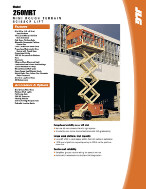 Dizalice na škare na kotačima JLG 260MRTA