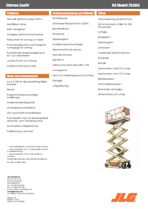 Dizalice na škare na kotačima JLG 2630 ES