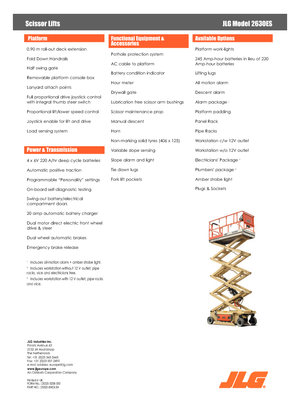 Dizalice na škare na kotačima JLG 2630 ES