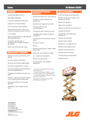 Dizalice na škare na kotačima JLG 2630 ES