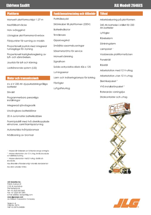 Dizalice na škare na kotačima JLG 2646ES
