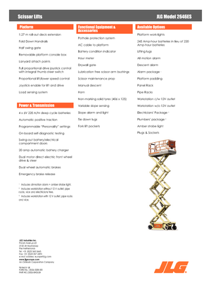 Dizalice na škare na kotačima JLG 2646ES