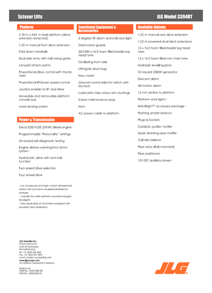 Dizalice na škare na kotačima JLG 3394RT