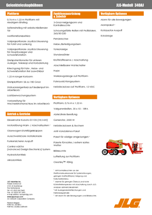 Zglobna podizna platforma na kotačima JLG 340AJ