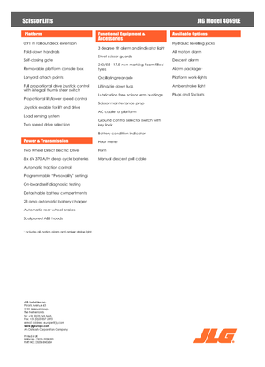 Dizalice na škare na kotačima JLG 4069LE