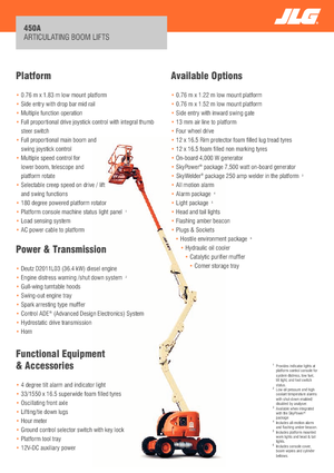 Zglobna podizna platforma na kotačima JLG 450A Serie II