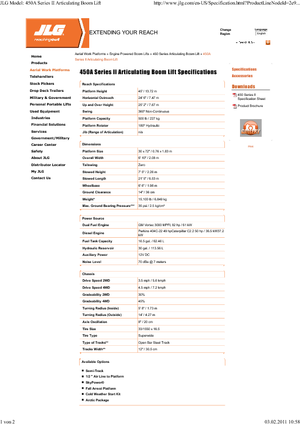 Zglobna podizna platforma na kotačima JLG 450A Serie II