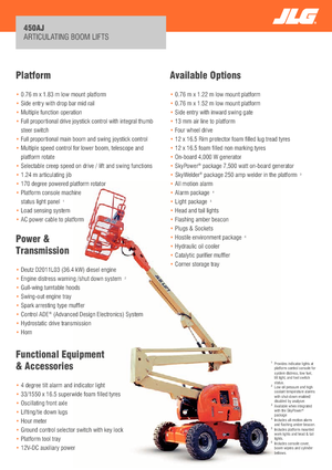 Zglobna podizna platforma na kotačima JLG 450AJ