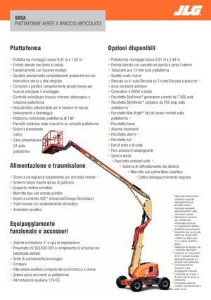 Zglobna podizna platforma na kotačima JLG 600A