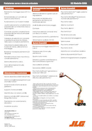 Zglobna podizna platforma na kotačima JLG 600A