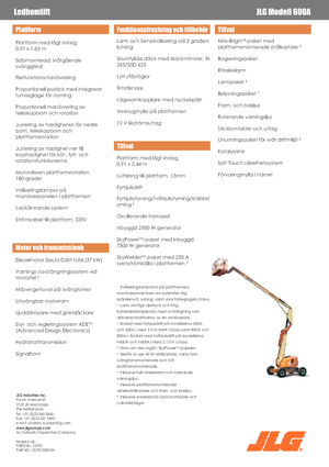 Zglobna podizna platforma na kotačima JLG 600A