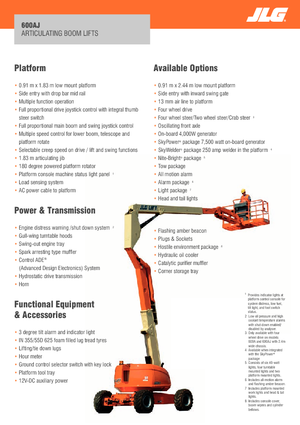 Zglobna podizna platforma na kotačima JLG 600AJ