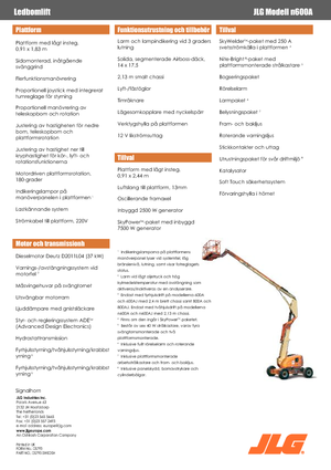 Zglobna podizna platforma na kotačima JLG 600AN