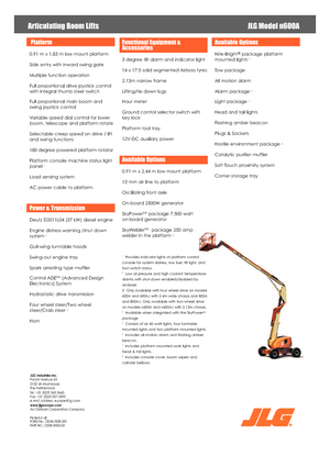 Zglobna podizna platforma na kotačima JLG 600AN