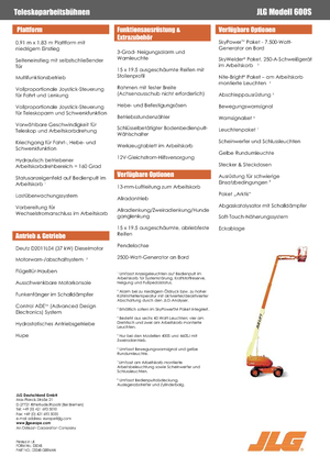 Teleskopska podizna platforma na gusjenicama JLG 600S
