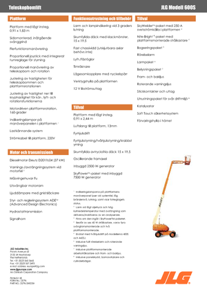 Teleskopska podizna platforma na gusjenicama JLG 600S