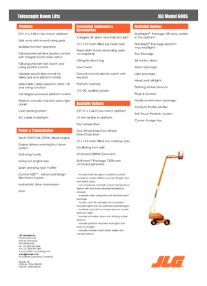 Teleskopska podizna platforma na gusjenicama JLG 600S