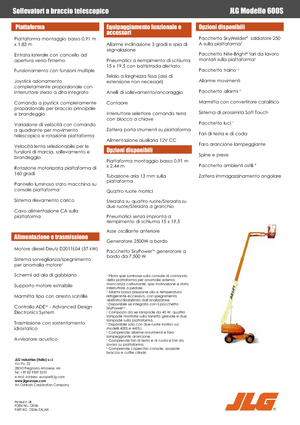 Teleskopska podizna platforma na gusjenicama JLG 600S