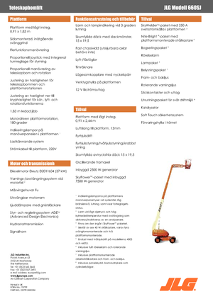 Teleskopska podizna platforma na gusjenicama JLG 660 SJ