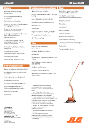 Zglobna podizna platforma na kotačima JLG 800A