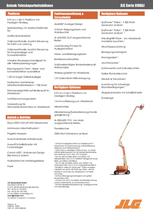 Zglobna podizna platforma na kotačima JLG 800AJ