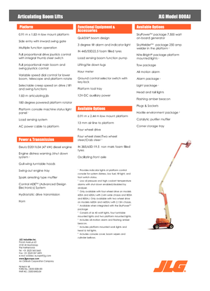 Zglobna podizna platforma na kotačima JLG 800AJ