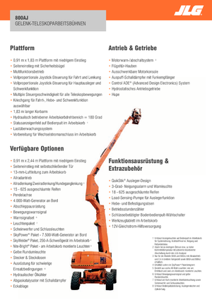 Zglobna podizna platforma na kotačima JLG 800AJ