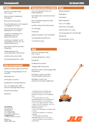 Teleskopska podizna platforma na gusjenicama JLG 800S