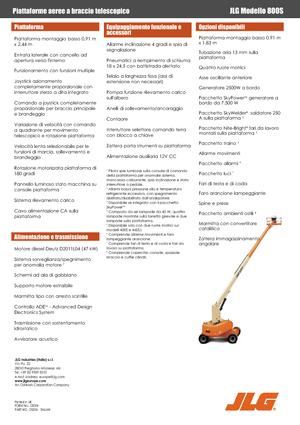 Teleskopska podizna platforma na gusjenicama JLG 800S