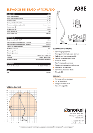 Zglobna podizna platforma na kotačima Snorkel AB 50J
