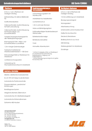 Zglobna podizna platforma na kotačima JLG E300AJ