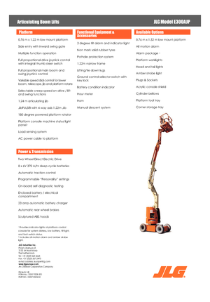Zglobna podizna platforma na kotačima JLG E300AJP