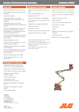 Zglobna podizna platforma na kotačima JLG E400AJP