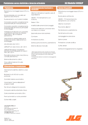 Zglobna podizna platforma na kotačima JLG E400AJP