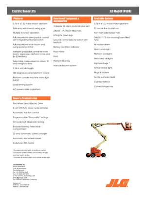 Zglobna podizna platforma na kotačima JLG E450AJ