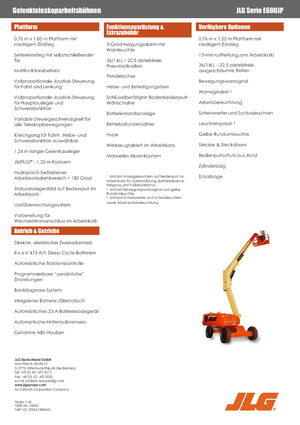 Teleskopska podizna platforma na gusjenicama JLG E600JP