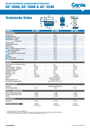 Dizalice na škare na kotačima Genie GS-3246