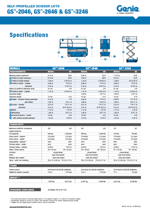 Dizalice na škare na kotačima Genie GS-3246