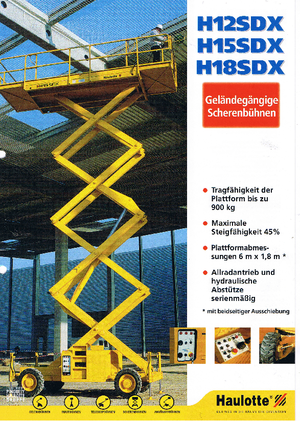 Zglobna podizna platforma na kotačima Haulotte H 12 SDX