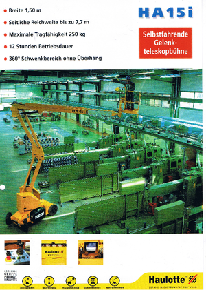 Zglobna podizna platforma na kotačima Haulotte HA 15 I