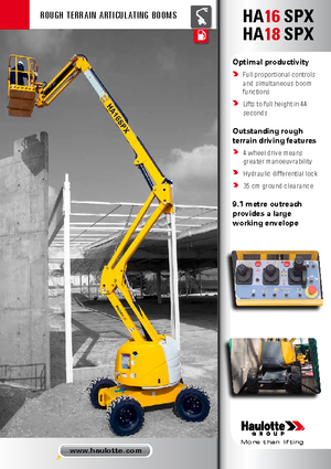 Zglobna podizna platforma na kotačima Haulotte HA 16 SPX