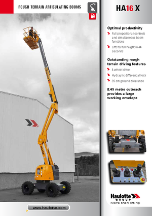 Zglobna podizna platforma na kotačima Haulotte HA 16 X