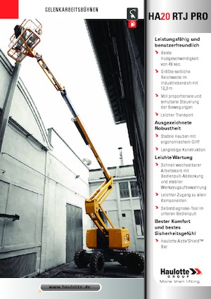 Zglobna podizna platforma na kotačima Haulotte HA20 RTJ PRO