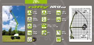 Zglobna podizna platforma na kotačima Niftylift HR 18