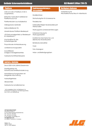 Dizalice na škare na kotačima JLG Liftlux 210-25