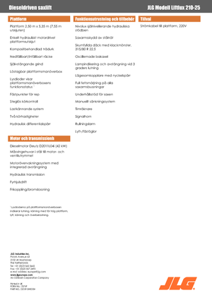 Dizalice na škare na kotačima JLG Liftlux 210-25