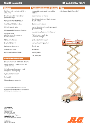 Dizalice na škare na kotačima JLG Liftlux 245-25