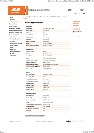 Zglobna podizna platforma na kotačima JLG M 400 A